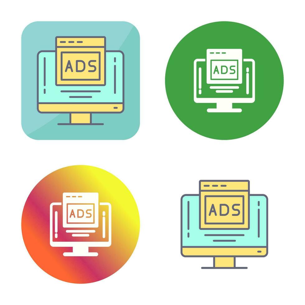 Vektorsymbol für digitale Werbung vektor