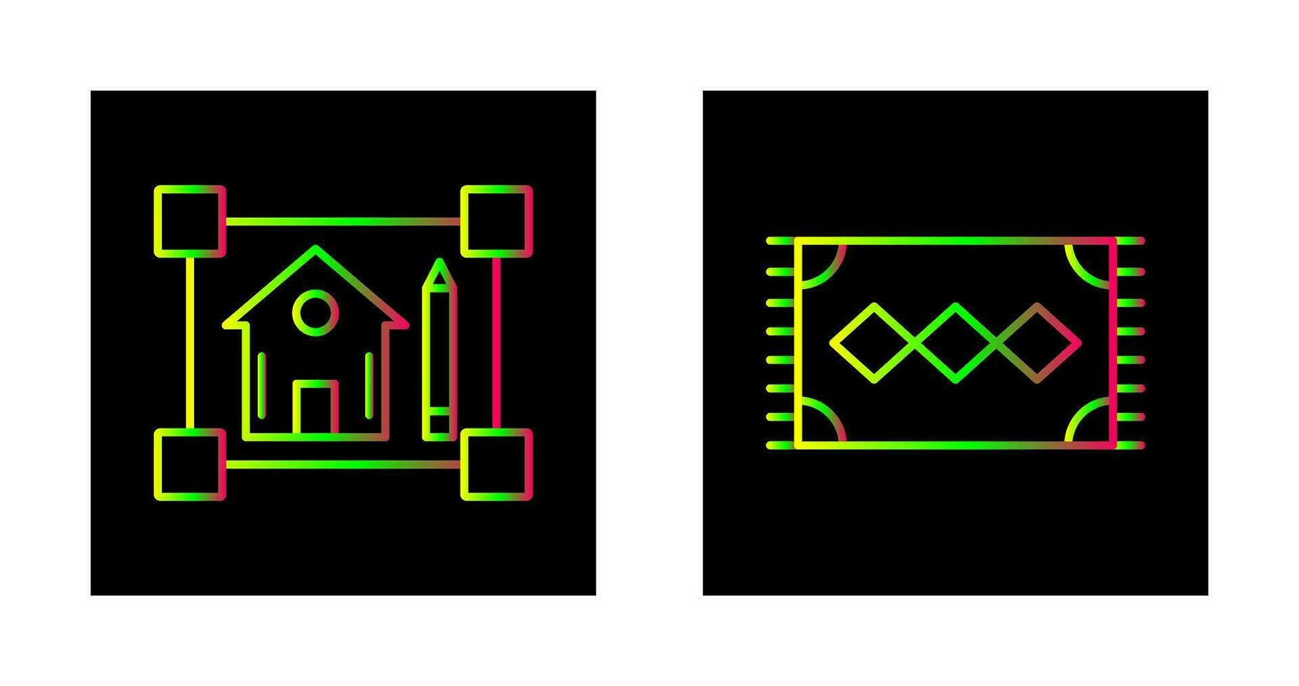 Entwurf und Teppich Symbol vektor