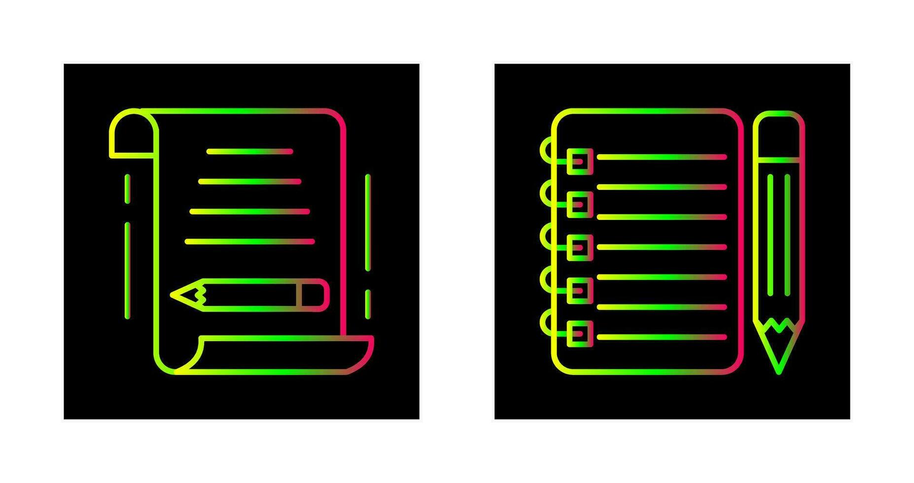 schreiben und Checkliste Symbol vektor