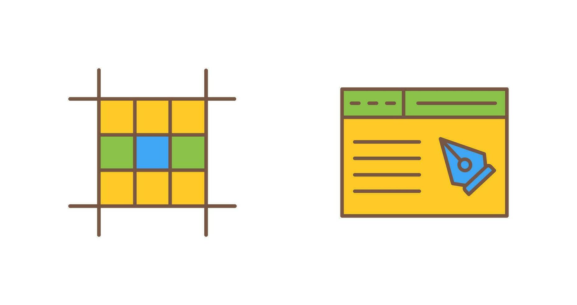 fyrkant layout och webb sida ikon vektor