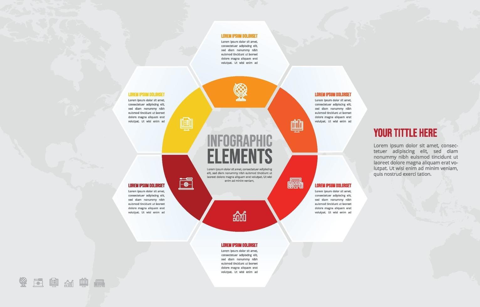 framsteg infographic visuell data mockup mall vektor