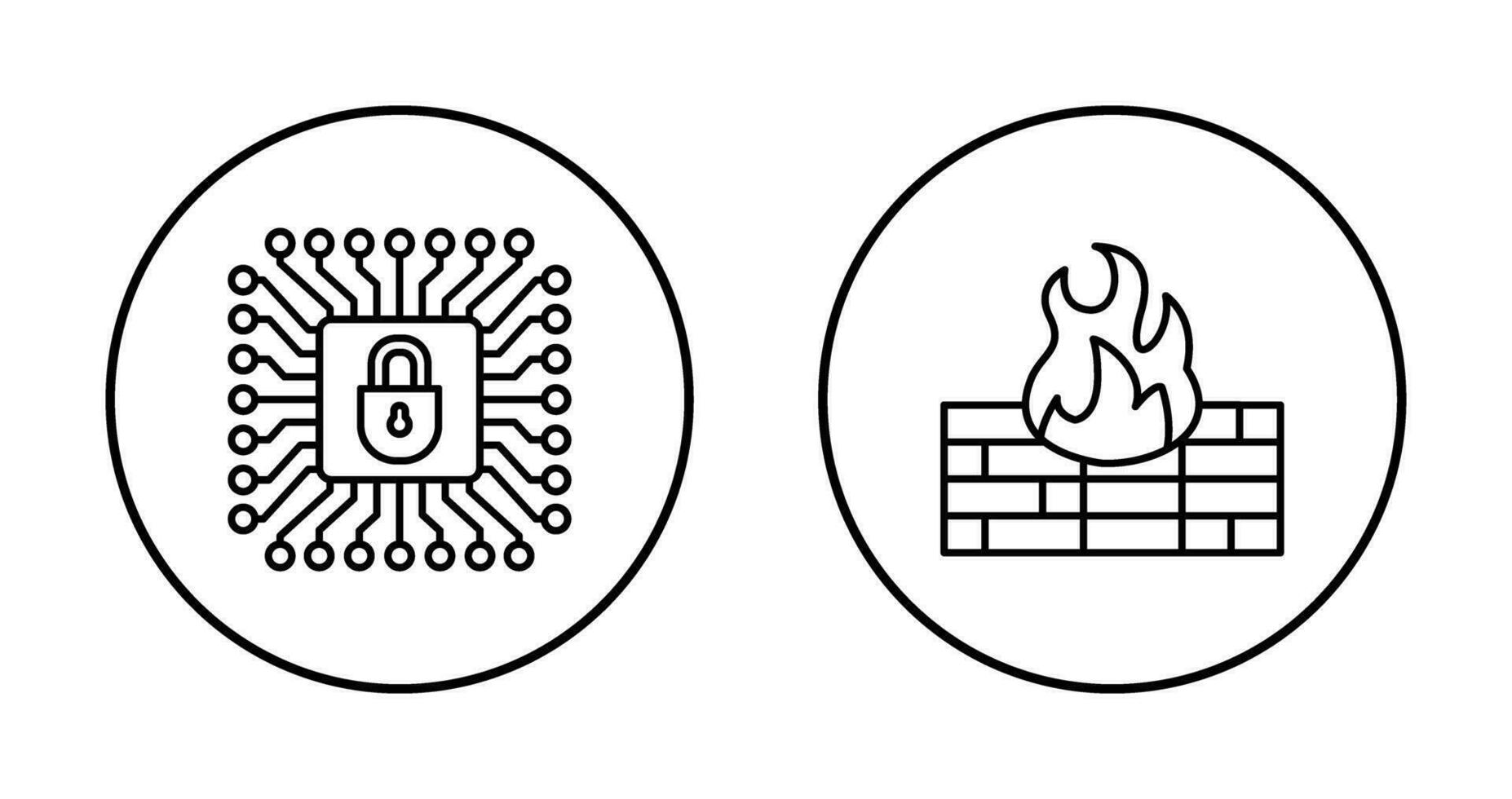 Cyber Schutz und Firewall Symbol vektor