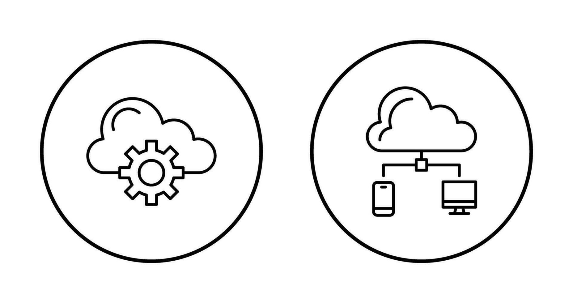 Wolke Computing und Wolke Symbol vektor