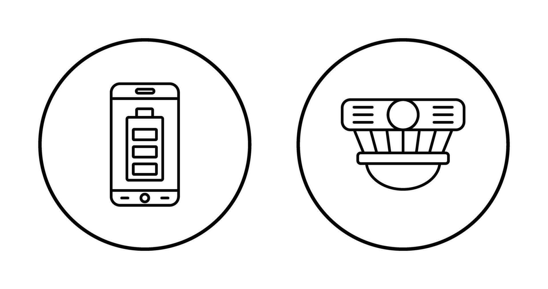 Handy, Mobiltelefon Batterie und Detektor Symbol vektor