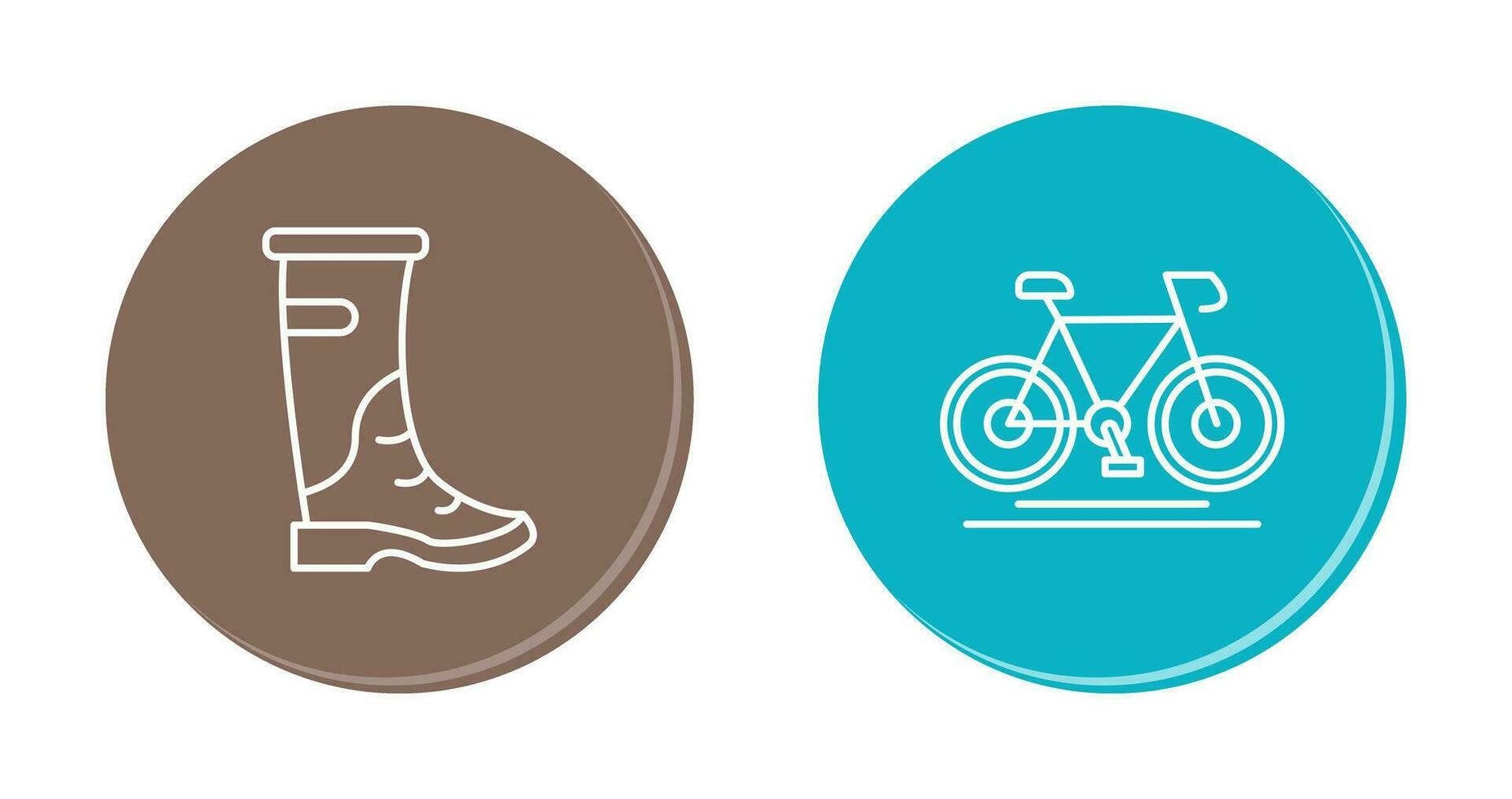 Regen Stiefel und Radfahren Symbol vektor