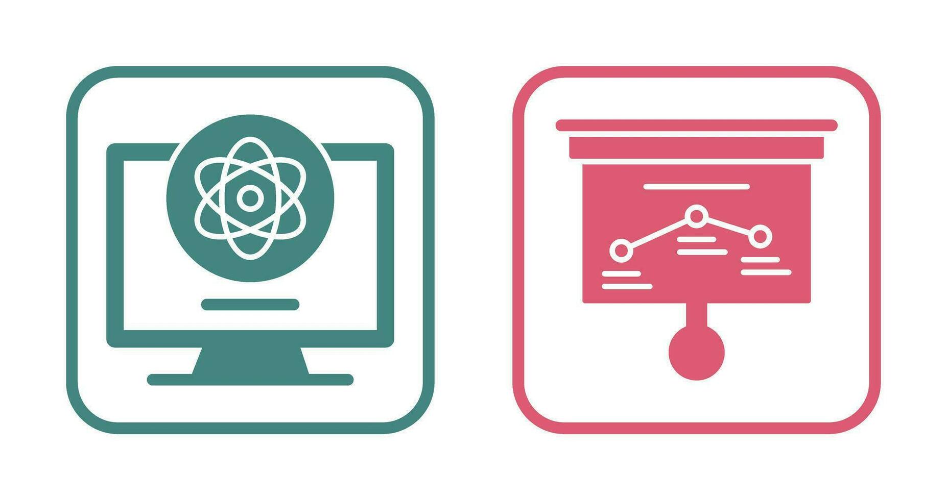 atom och strategi ikon vektor