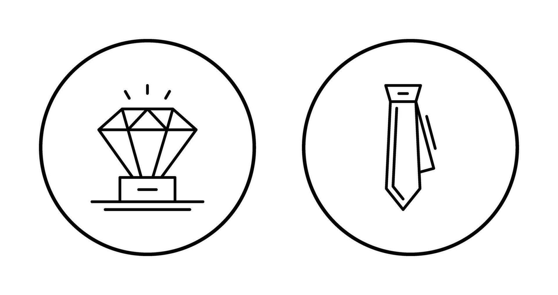 diamant och slips ikon vektor