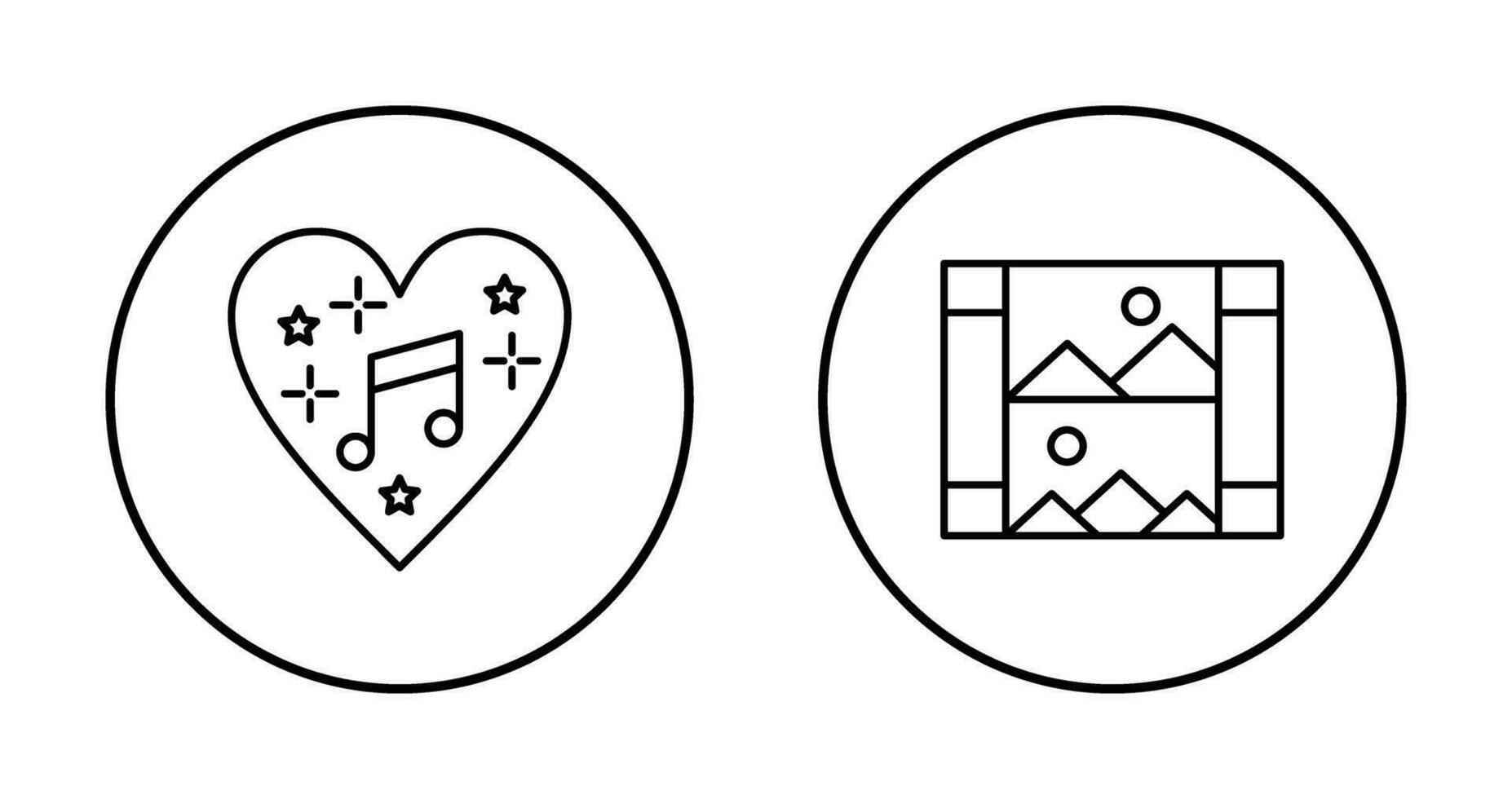 Musik- und Galerie Symbol vektor