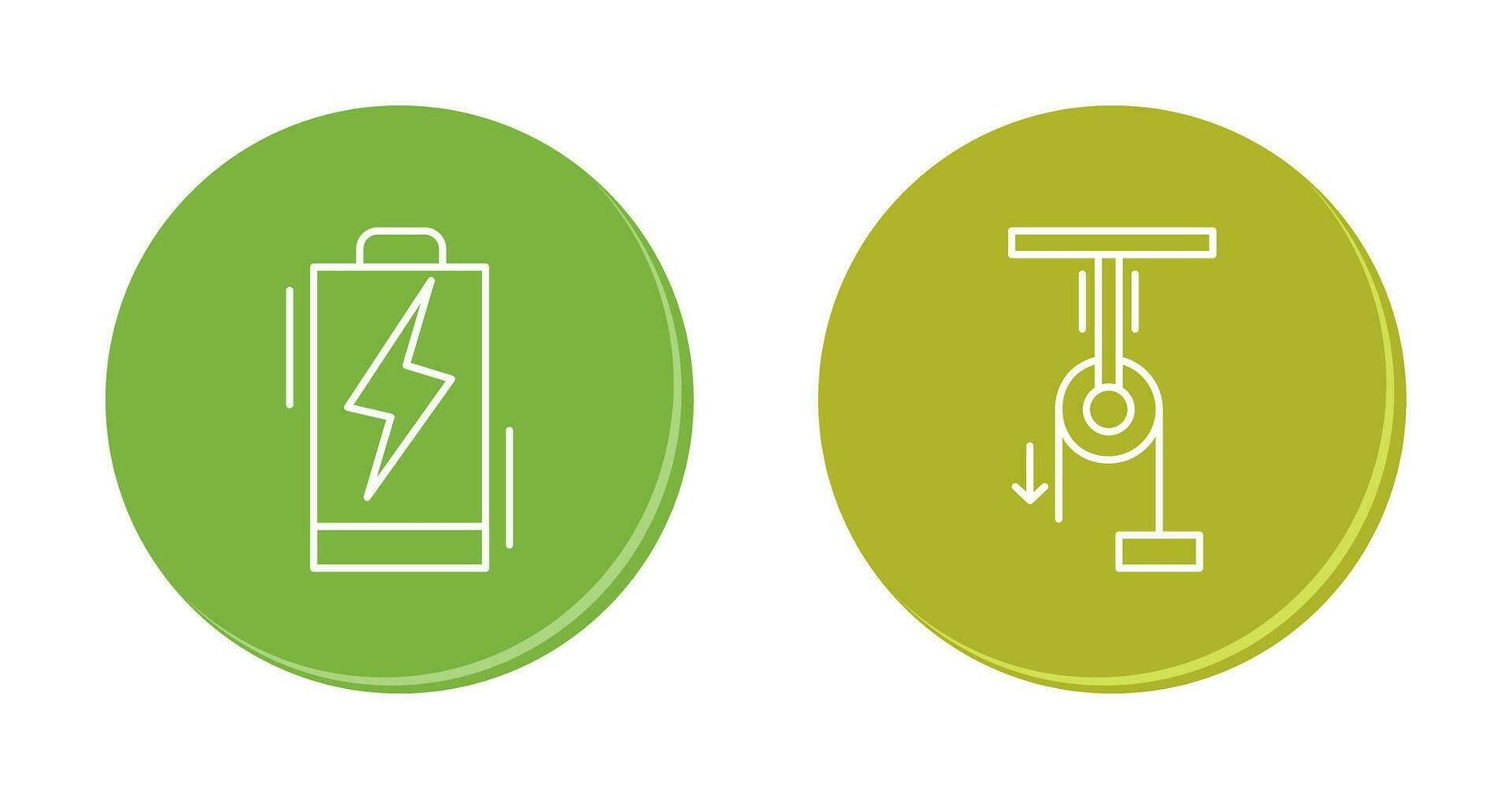 Batterie und Pully Symbol vektor