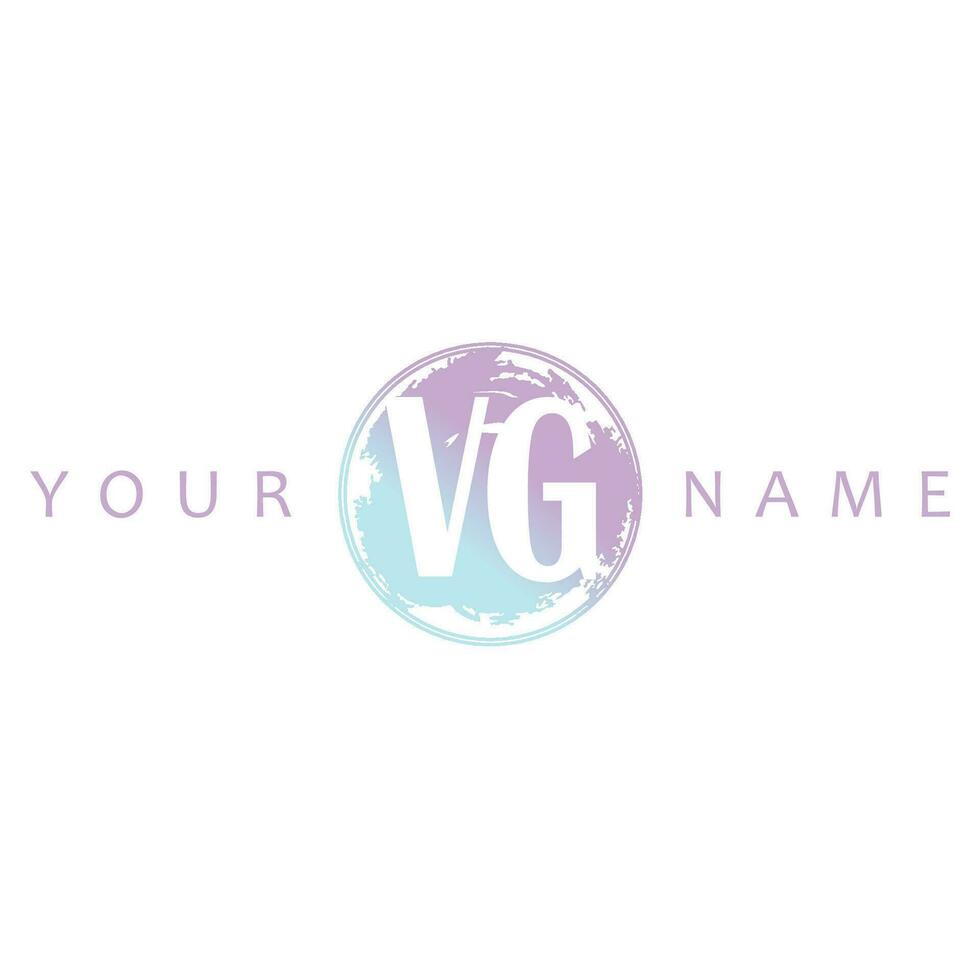 vg Initiale Logo Aquarell Vektor Design
