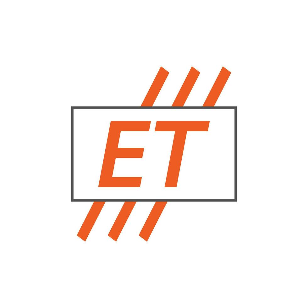 Brief et Logo. e t. et Logo Design Vektor Illustration zum kreativ Unternehmen, Geschäft, Industrie. Profi Vektor
