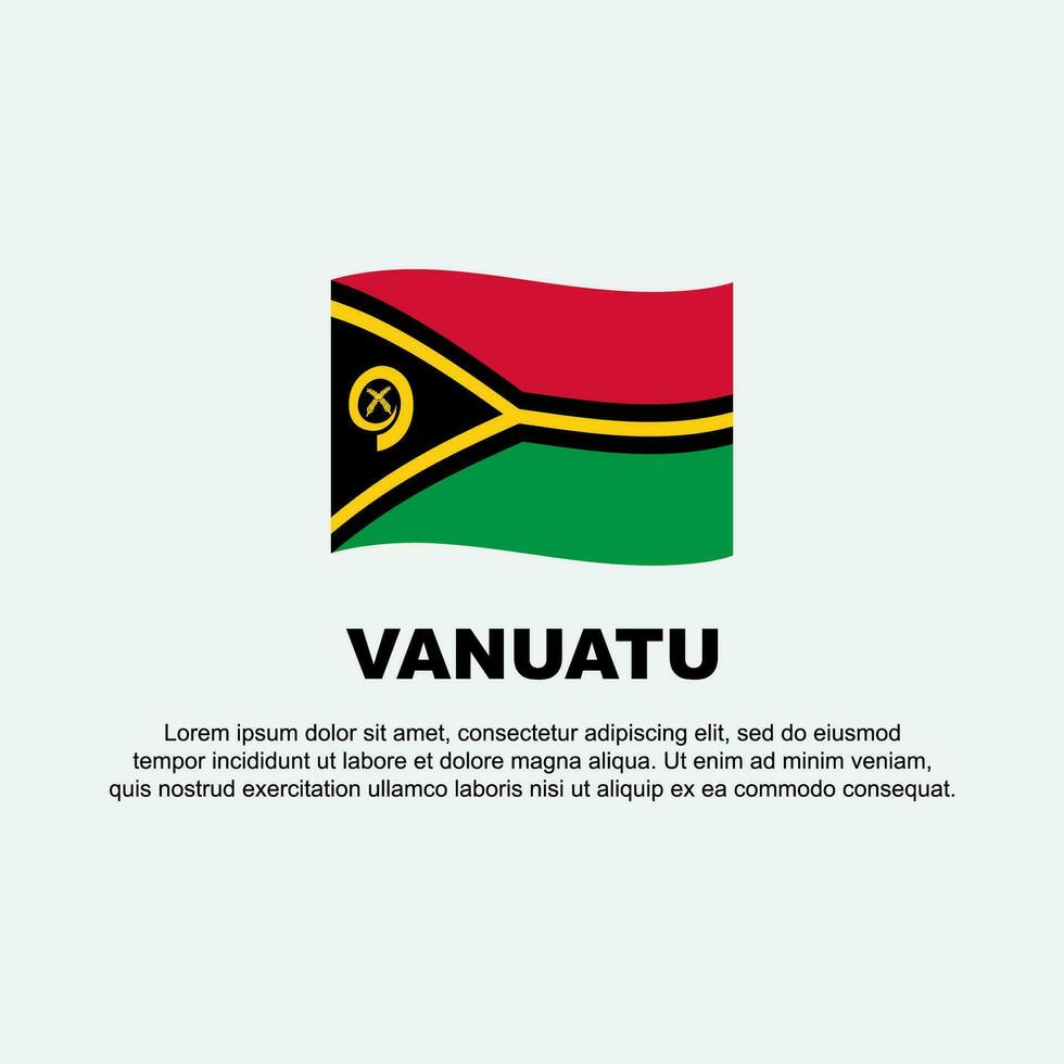 Vanuatu Flagge Hintergrund Design Vorlage. Vanuatu Unabhängigkeit Tag Banner Sozial Medien Post. Vanuatu Hintergrund vektor