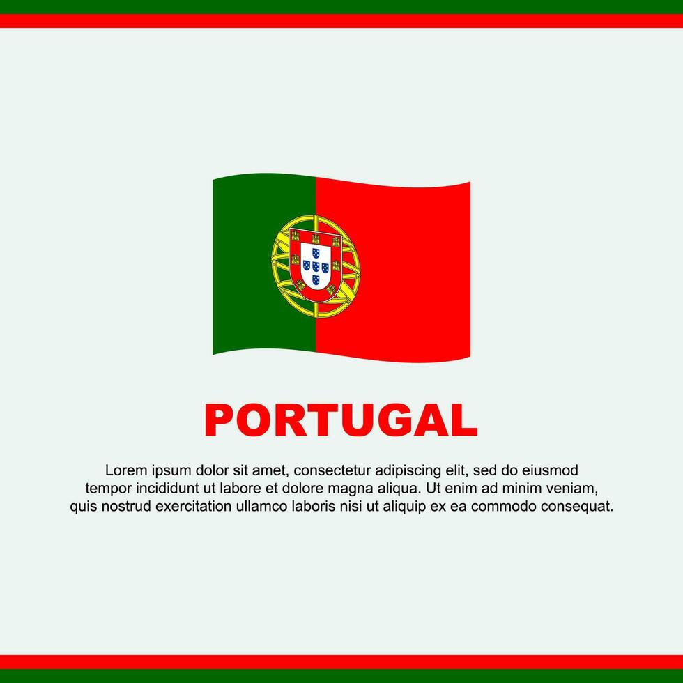 portugal flagga bakgrund design mall. portugal oberoende dag baner social media posta. portugal design vektor