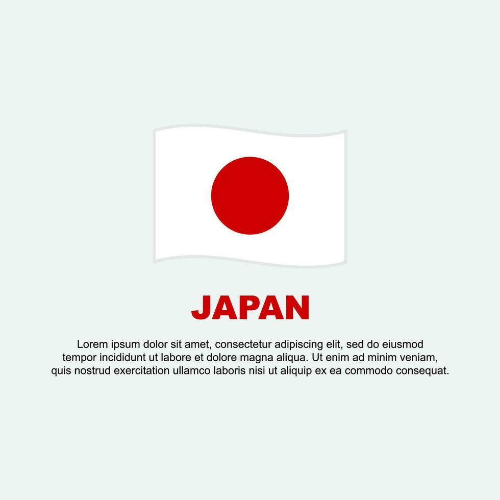 Japan Flagge Hintergrund Design Vorlage. Japan Unabhängigkeit Tag Banner Sozial Medien Post. Japan Hintergrund vektor