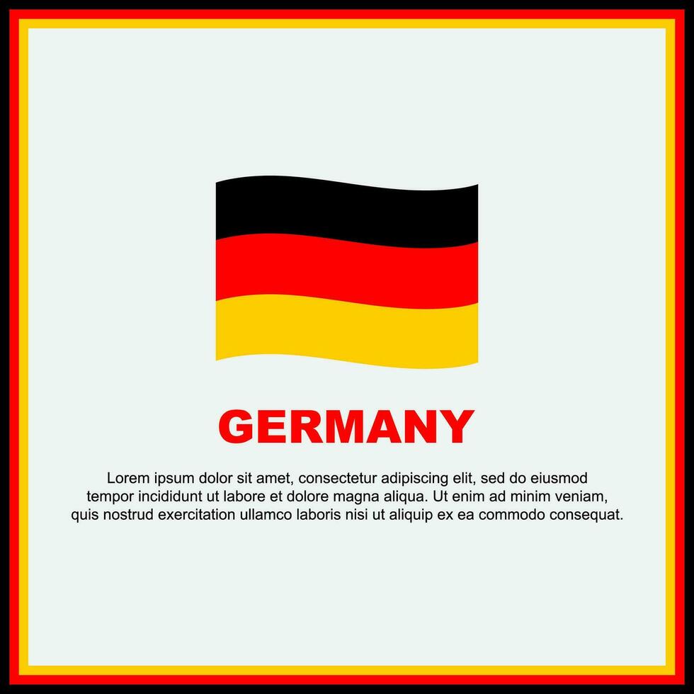 Deutschland Flagge Hintergrund Design Vorlage. Deutschland Unabhängigkeit Tag Banner Sozial Medien Post. Deutschland Banner vektor