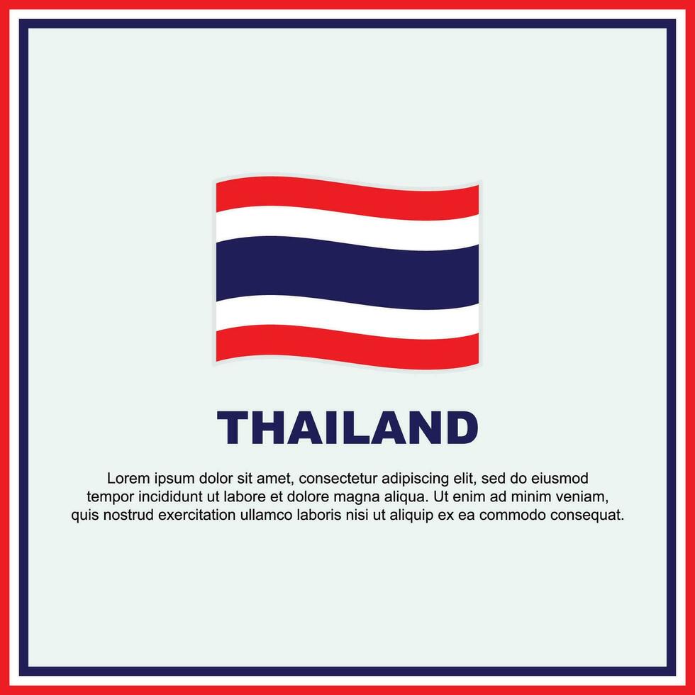 thailand flagga bakgrund design mall. thailand oberoende dag baner social media posta. thailand baner vektor