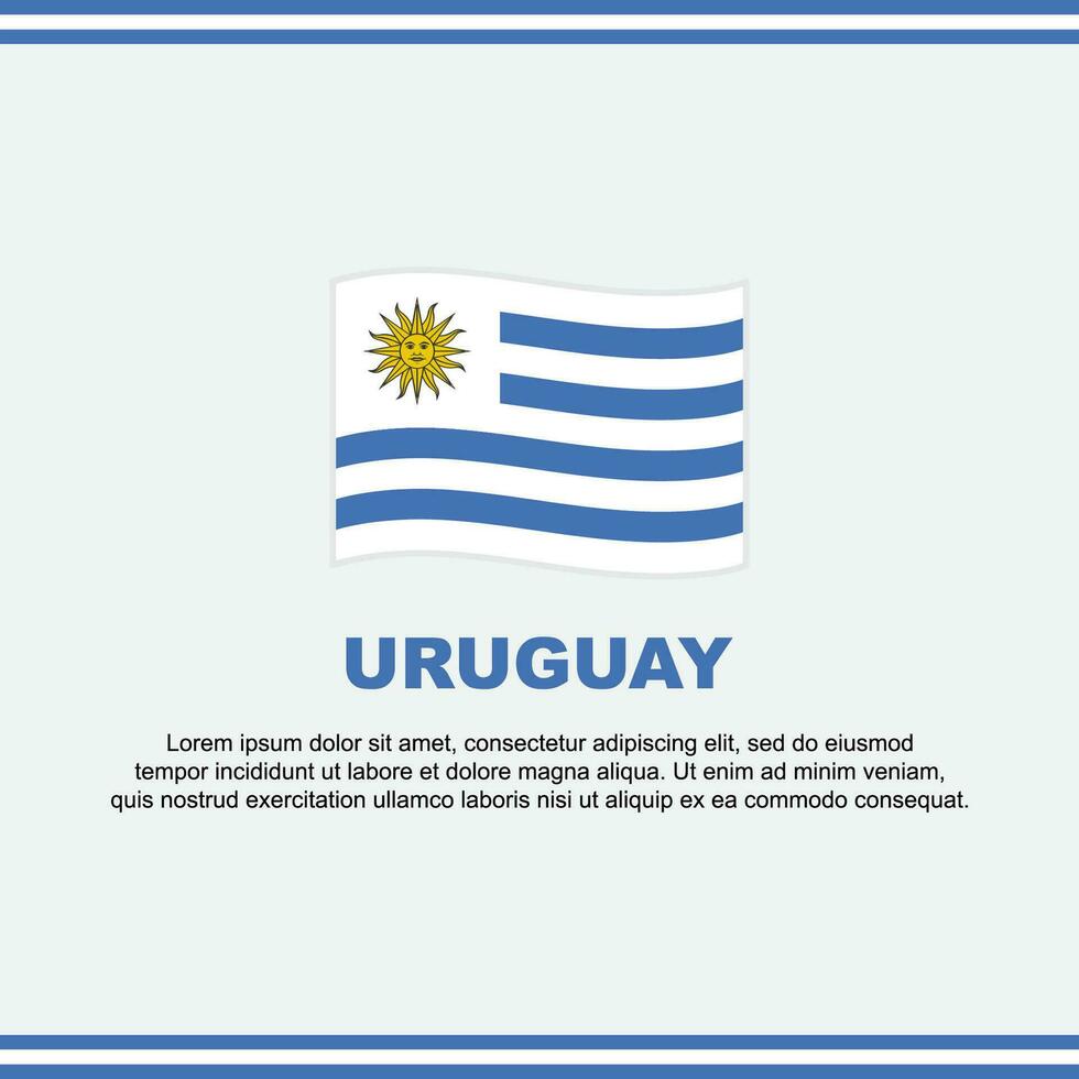 uruguay flagga abstrakt bakgrund design mall. uuruguay flagga bakgrund design mall. vektor