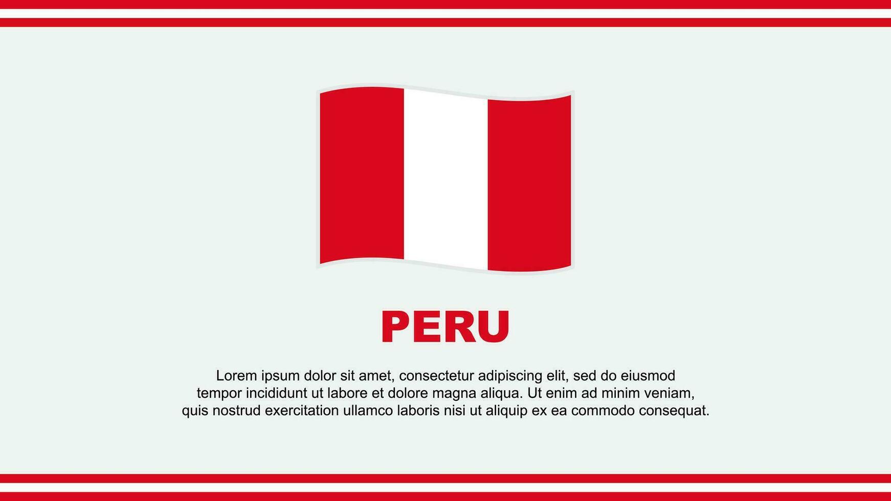 Peru Flagge abstrakt Hintergrund Design Vorlage. Peru Unabhängigkeit Tag Banner Sozial Medien Vektor Illustration. Peru Design