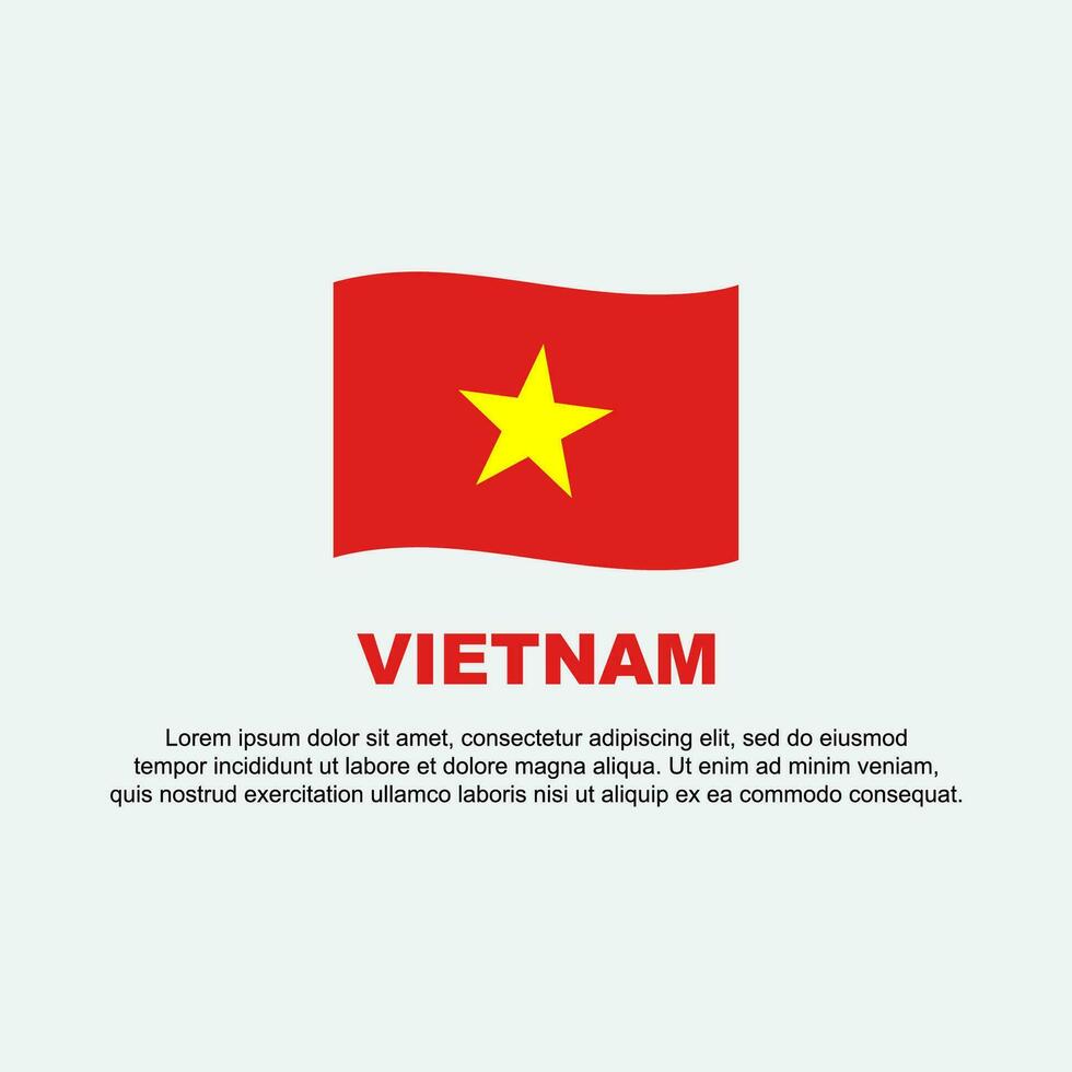 Vietnam Flagge Hintergrund Design Vorlage. Vietnam Unabhängigkeit Tag Banner Sozial Medien Post. Vietnam Hintergrund vektor