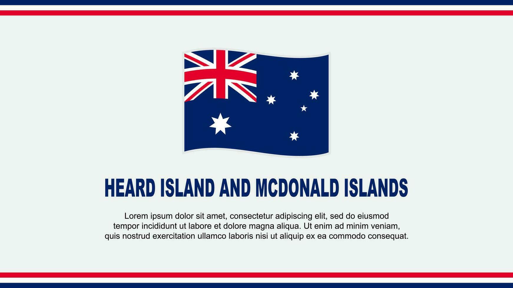 gehört Insel und McDonald Inseln Flagge abstrakt Hintergrund Design Vorlage. Unabhängigkeit Tag Banner Sozial Medien Vektor Illustration. Design