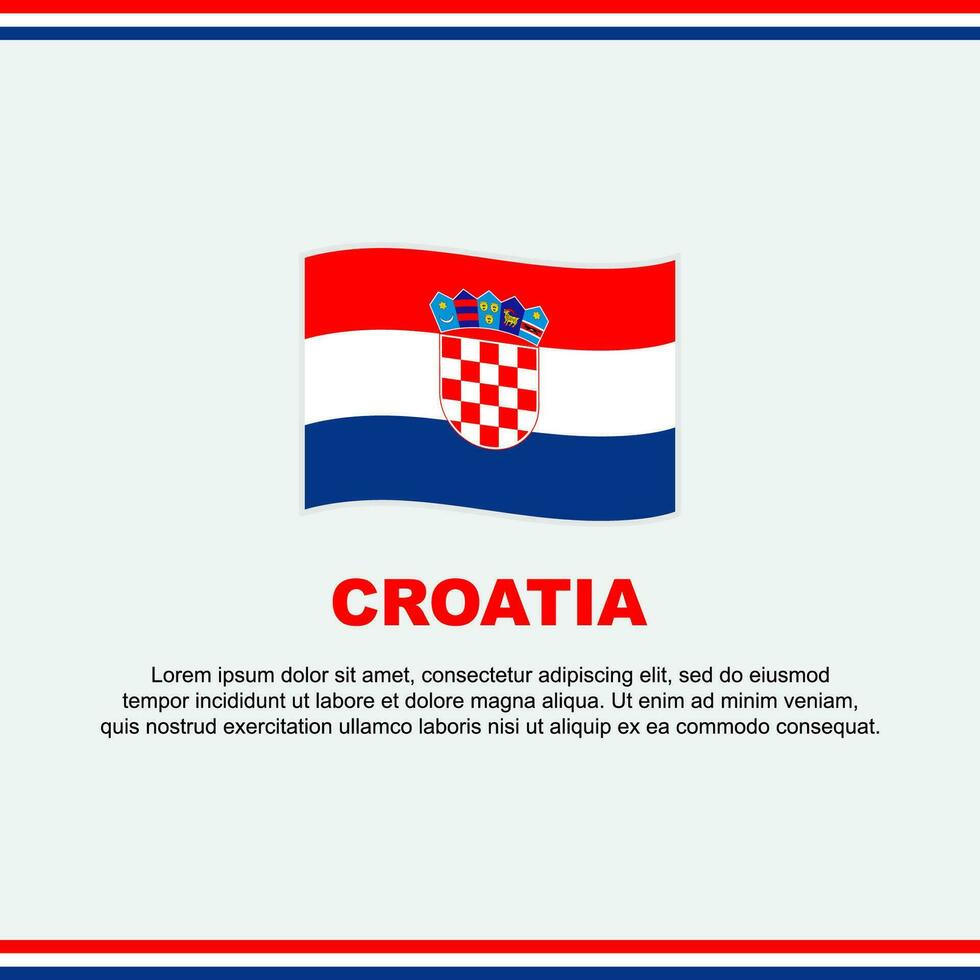 kroatien flagga bakgrund design mall. kroatien oberoende dag baner social media posta. kroatien design vektor