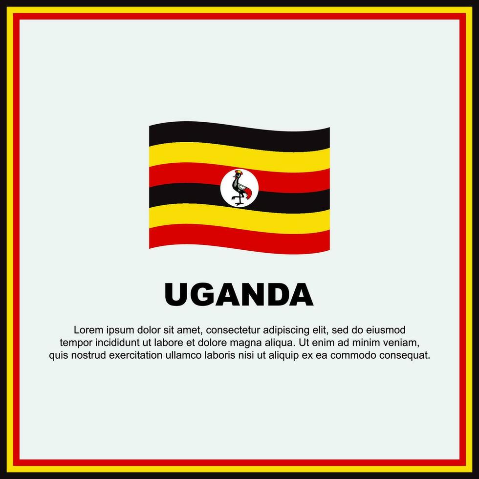 Uganda Flagge Hintergrund Design Vorlage. Uganda Unabhängigkeit Tag Banner Sozial Medien Post. Uganda Banner vektor