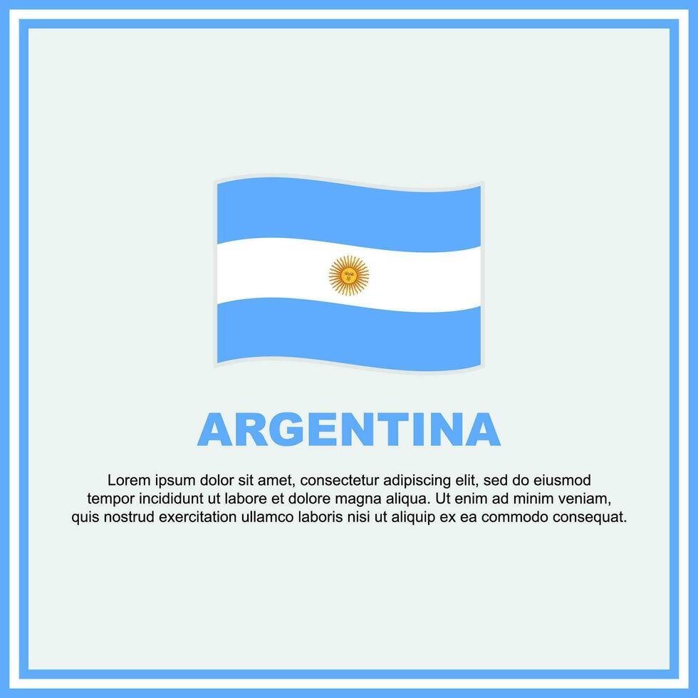 Argentinien Flagge Hintergrund Design Vorlage. Argentinien Unabhängigkeit Tag Banner Sozial Medien Post. Argentinien Banner vektor