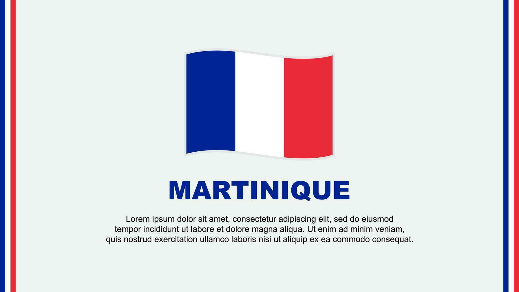 Martinique Flagge abstrakt Hintergrund Design Vorlage. Martinique Unabhängigkeit Tag Banner Sozial Medien Vektor Illustration. Karikatur
