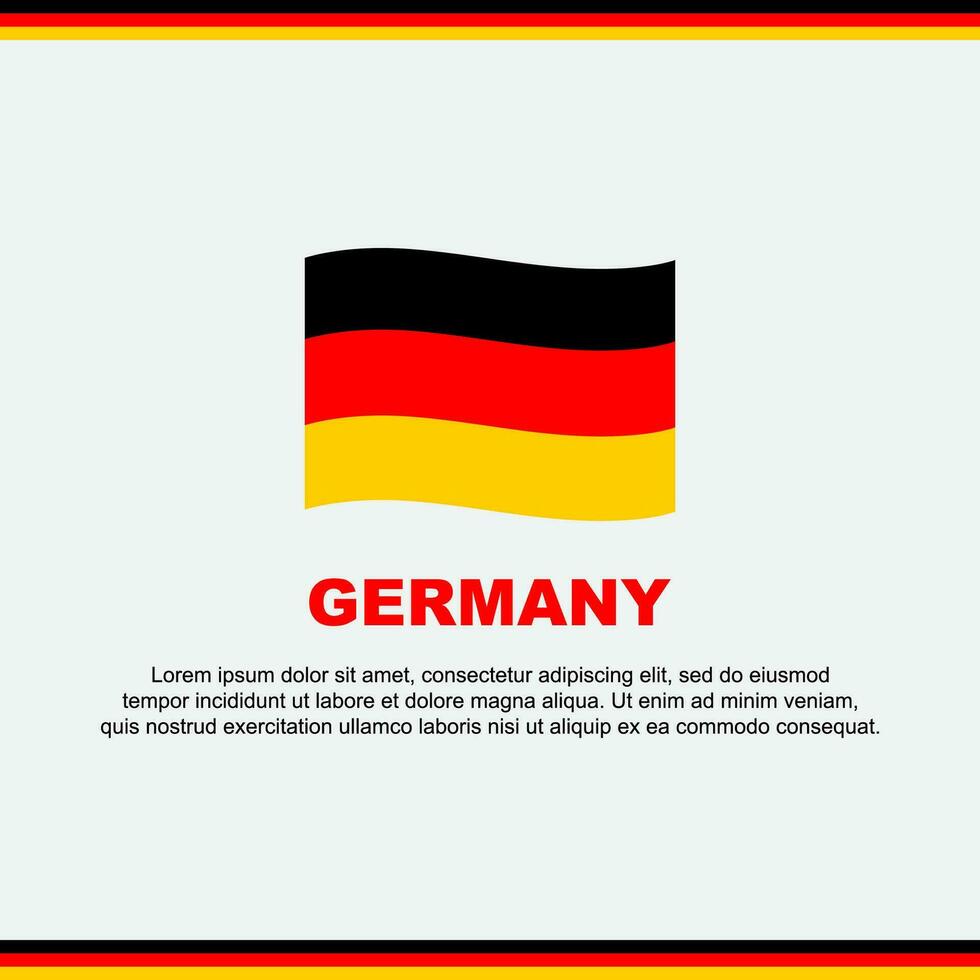 Tyskland flagga bakgrund design mall. Tyskland oberoende dag baner social media posta. Tyskland design vektor
