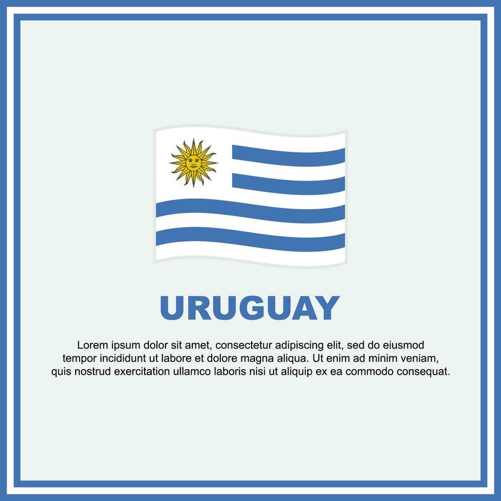 uruguay flagga bakgrund design mall. uruguay oberoende dag baner social media posta. uruguay baner vektor