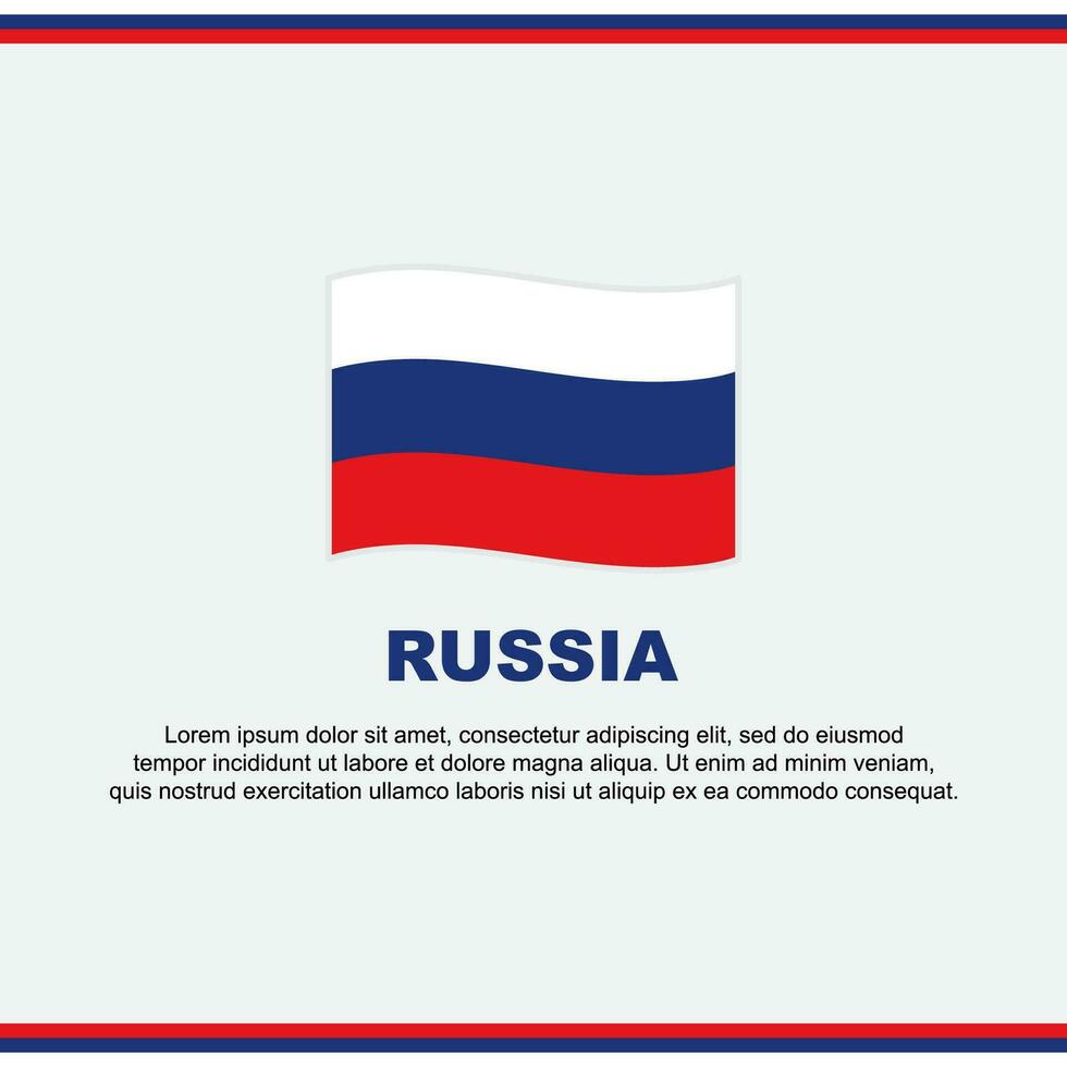 Russland Flagge Hintergrund Design Vorlage. Russland Unabhängigkeit Tag Banner Sozial Medien Post. Russland Design vektor