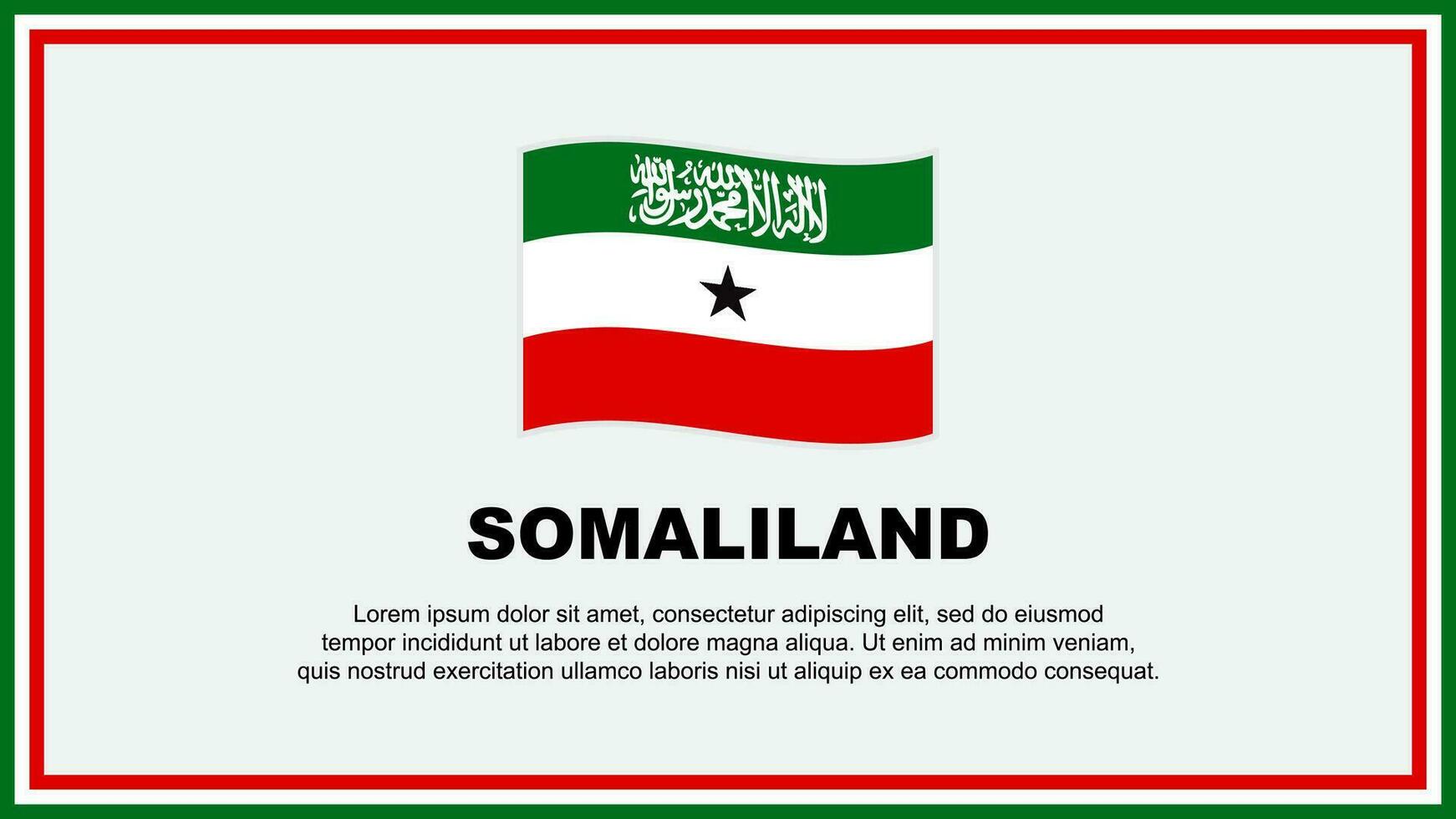 somaliland Flagge abstrakt Hintergrund Design Vorlage. somaliland Unabhängigkeit Tag Banner Sozial Medien Vektor Illustration. somaliland Banner