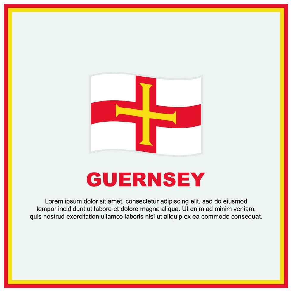 guernsey flagga bakgrund design mall. guernsey oberoende dag baner social media posta. guernsey baner vektor