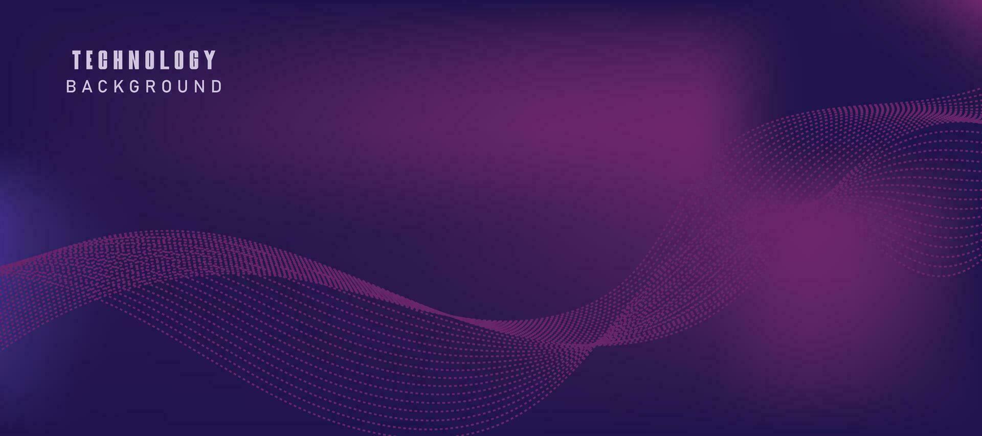 abstrakt Digital Technologie futuristisch Blau lila Hintergrund. vektor
