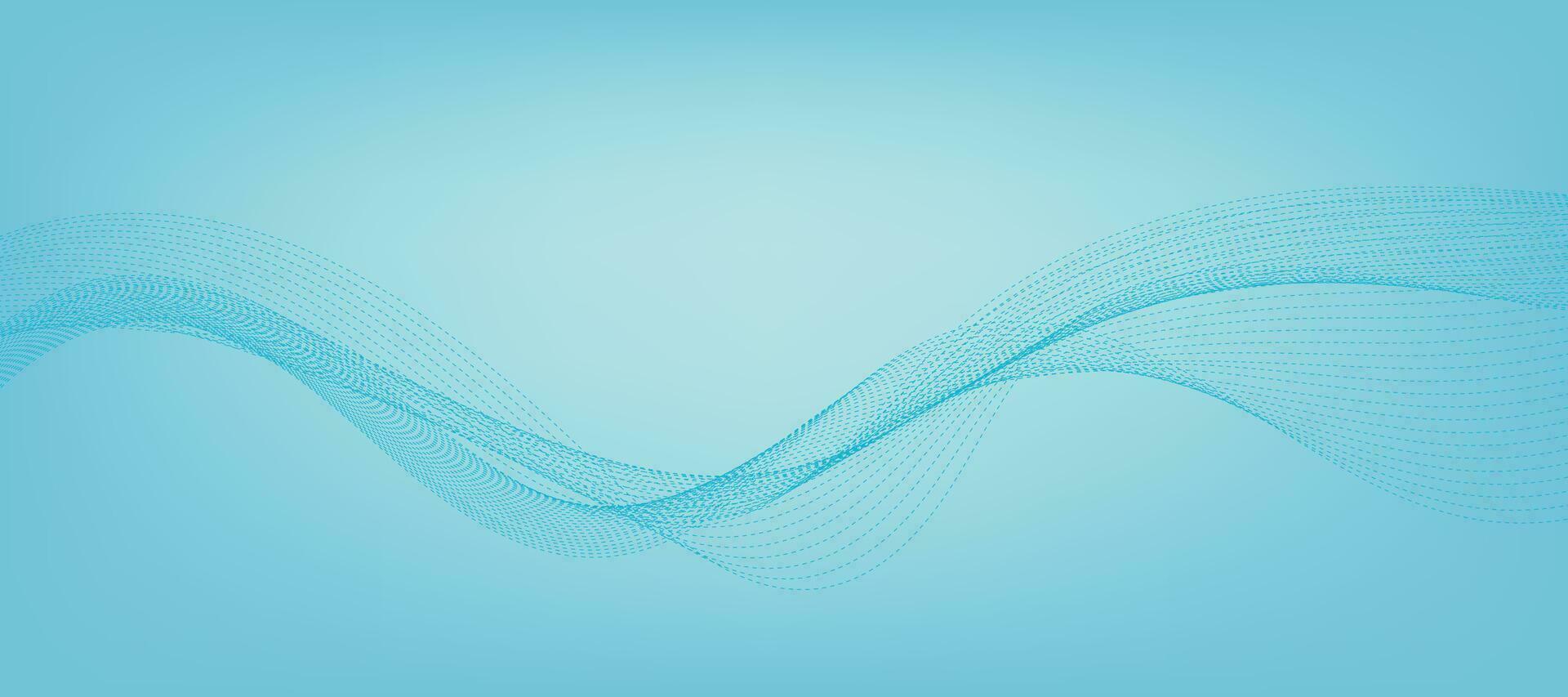 abstrakt Blau Gradient Hintergrund Vorlage mit Blau gepunktet wellig Linien. Winter Hintergrund. vektor
