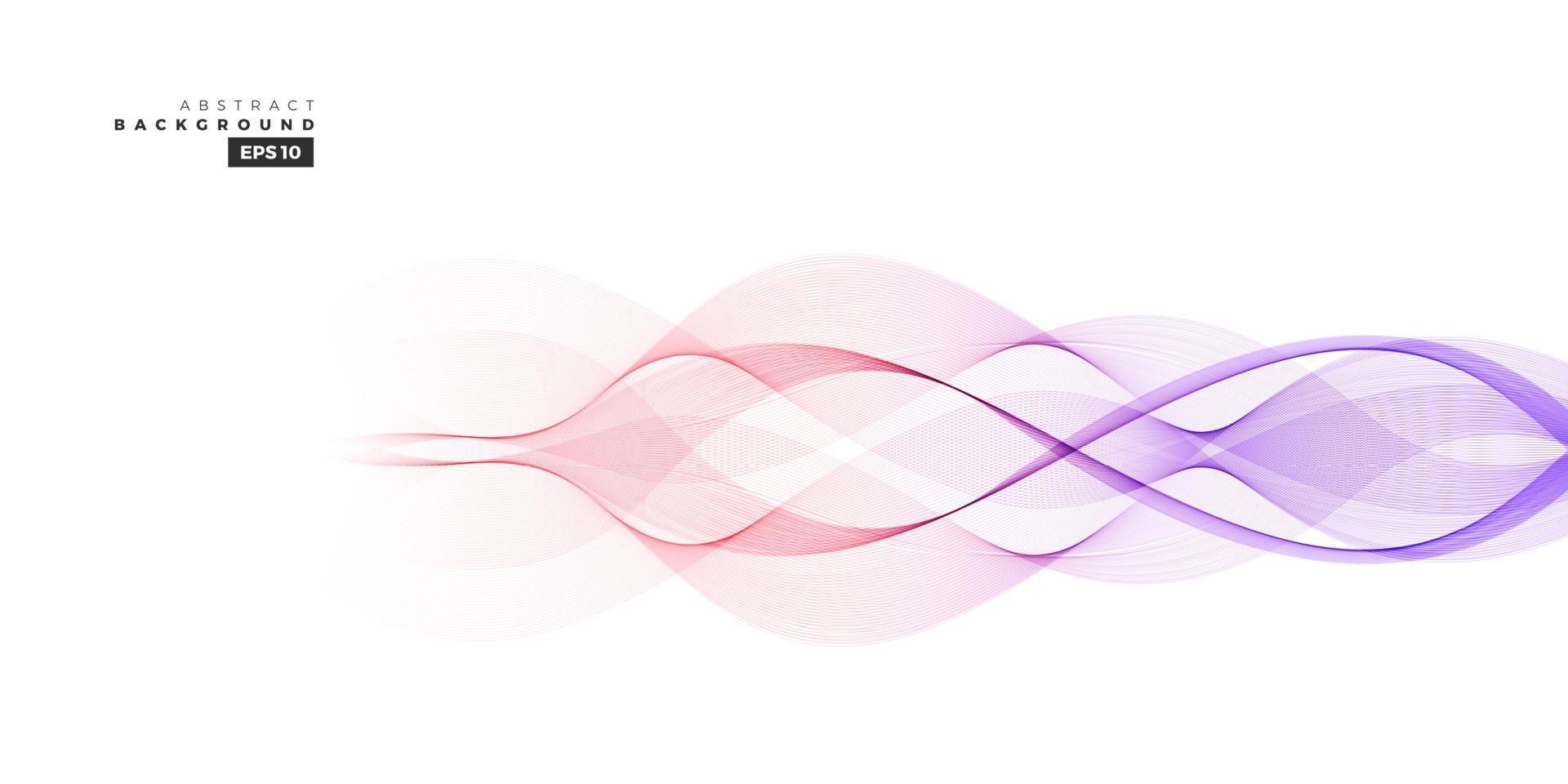 abstrakte violette Linie Wellenvektorhintergrund. vektor