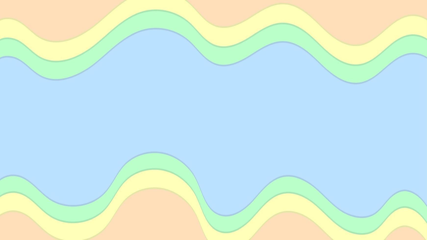 pastellfärgform abstrakt bakgrund med blågrön gul vektor