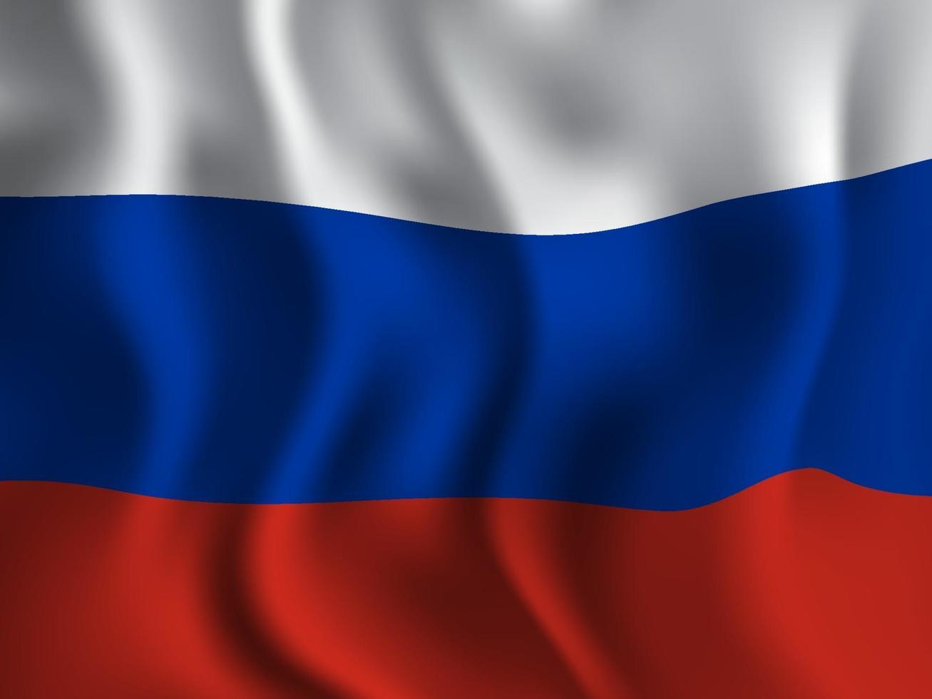 rysslands flagga vågig stil för självständighetsdagen vektor