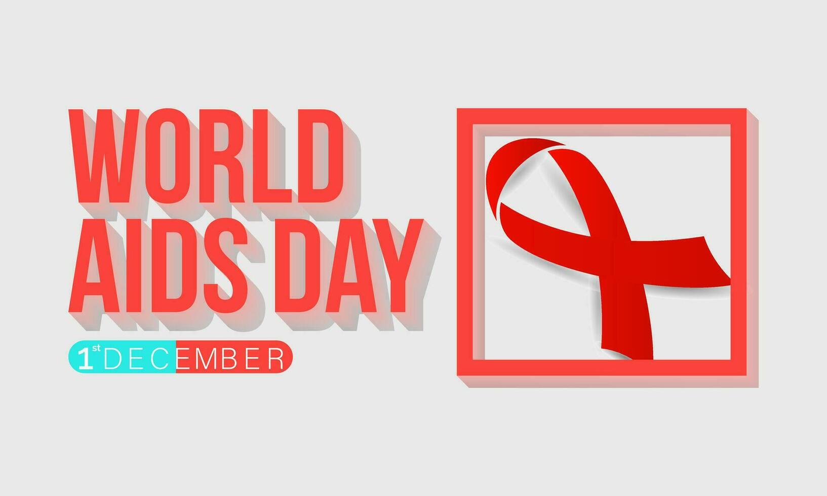 värld AIDS dag medvetenhet bakgrund röd baner band och global Stöd vektor illustration. bakgrund, baner, kort, affisch design.