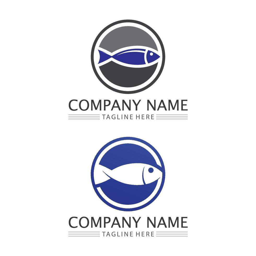 Fisch Logo Vorlage Arowana Fisch Beta Fisch und Wassertier vektor