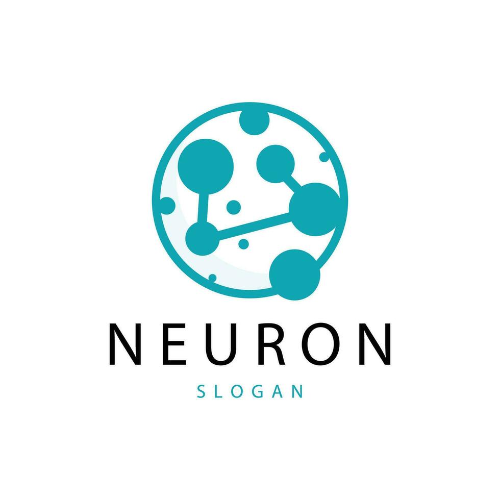 Neuron Logo, Neuron Nerv oder Seetang Vektor abstrakt Molekül Design, Vorlage Illustration