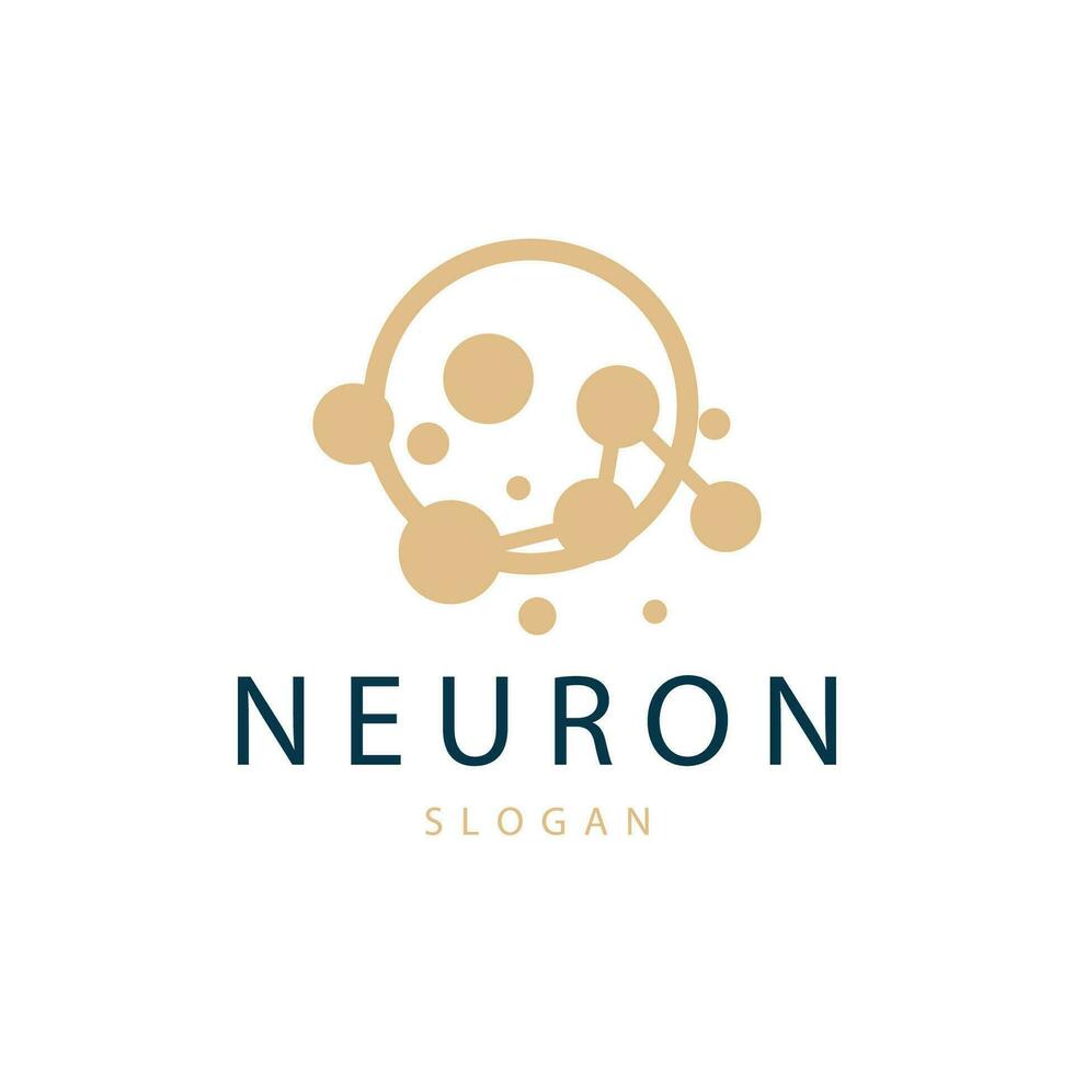 Neuron Logo, Neuron Nerv oder Seetang Vektor abstrakt Molekül Design, Vorlage Illustration