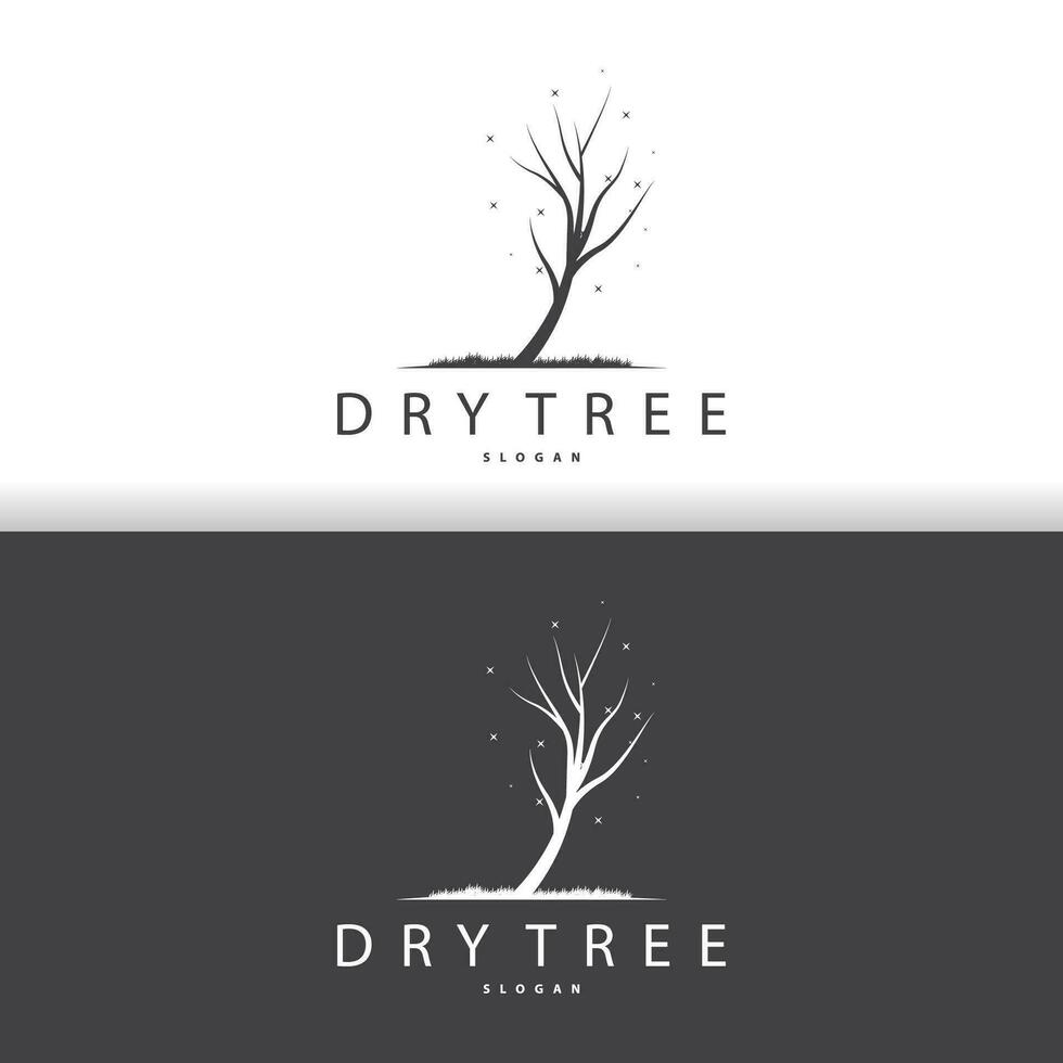 trocken Baum Logo, tot Baum Pflanze Design Vektor Silhouette Illustration Vorlage