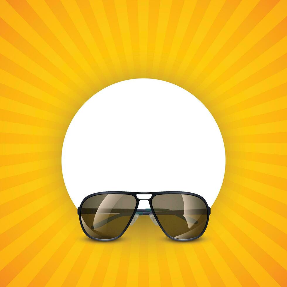 Sonnenbrille auf Gelb vektor