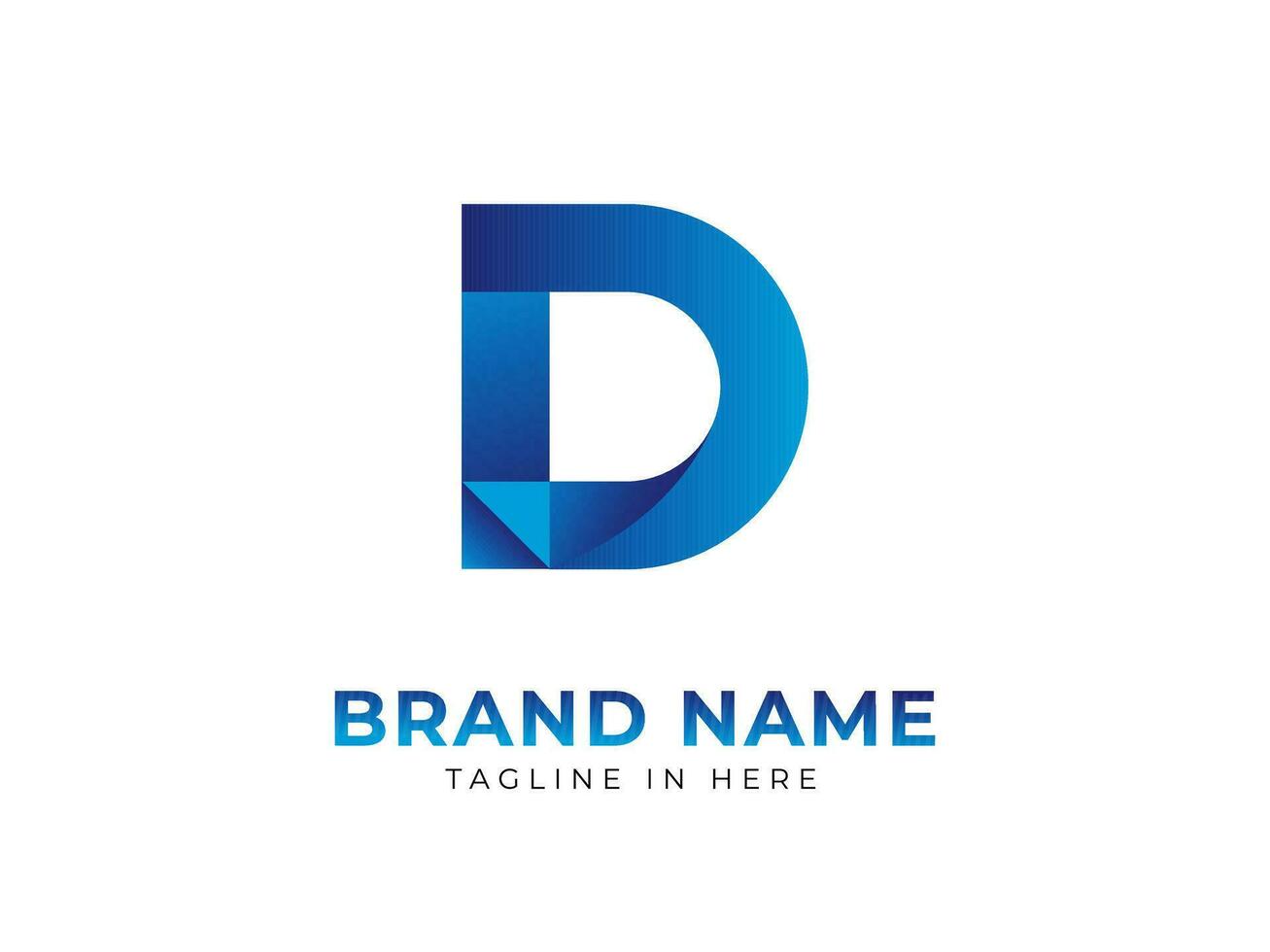 Brief d Papier Gradient Logo vektor