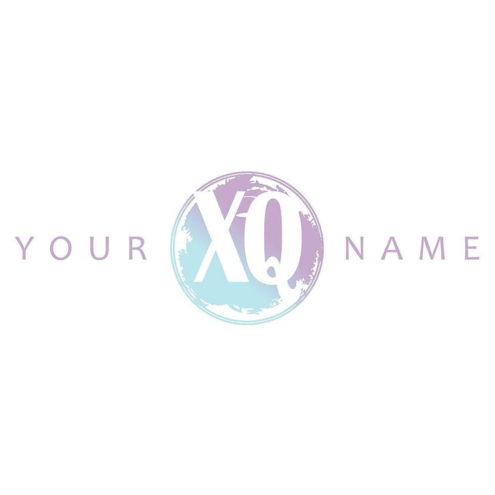 xq Initiale Logo Aquarell Vektor Design