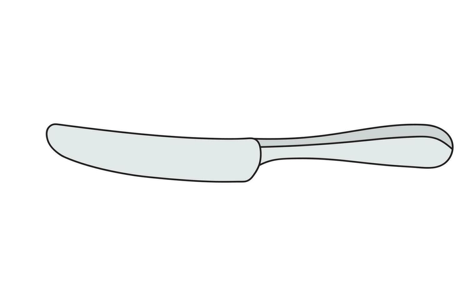 barn teckning tecknad serie vektor illustration bröd Smör kniv isolerat i klotter stil