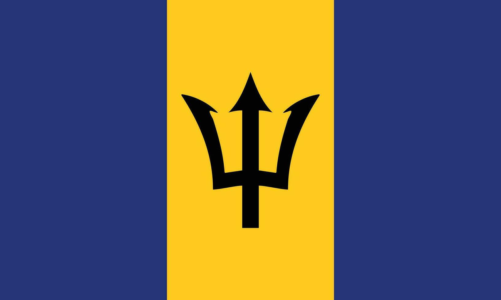 platt illustration av barbados flagga. barbados flagga design. vektor