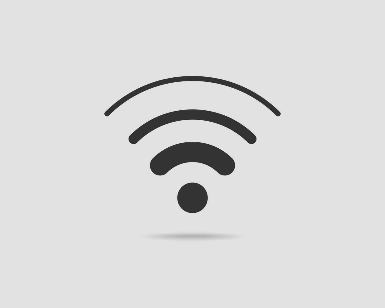 kostenloses wi-fi-symbol. Verbindungszone WLAN-Vektorsymbol. Radiowellen signalisieren. vektor