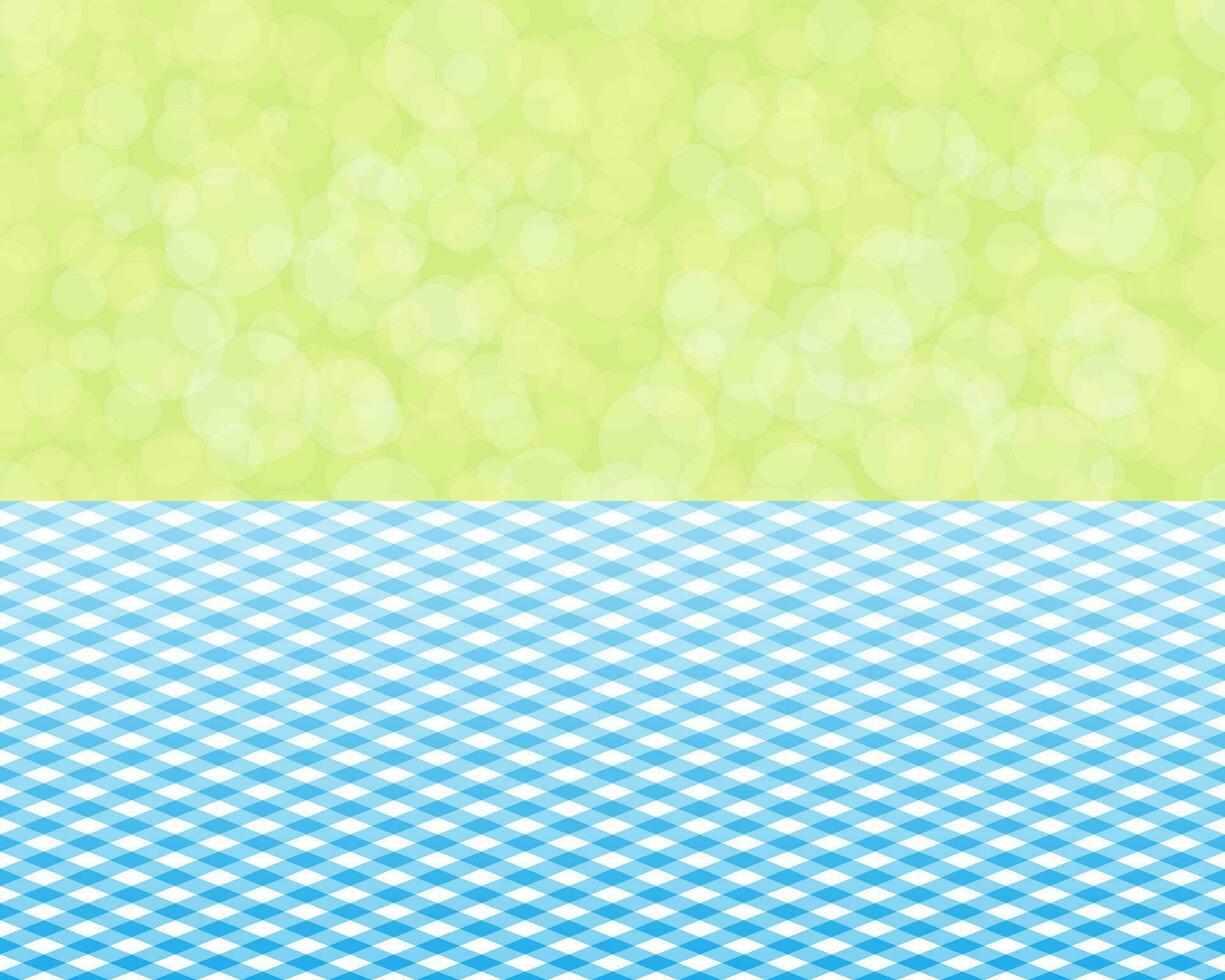 Grün Hintergrund boken und Blau Tischdecke diagonal nahtlos vektor